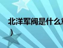 北洋军阀是什么意思?（北洋军阀是什么意思）