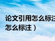 论文引用怎么标注参考文献（写论文引用文献怎么标注）