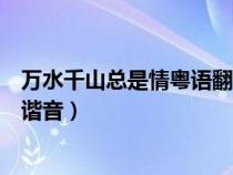 万水千山总是情粤语翻译谐音（万水千山总是情粤语版怎么谐音）