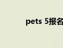 pets 5报名（pets5报名时间）