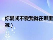 你爱或不爱我就在哪里（你爱或者不爱我爱就在那里不增不减）
