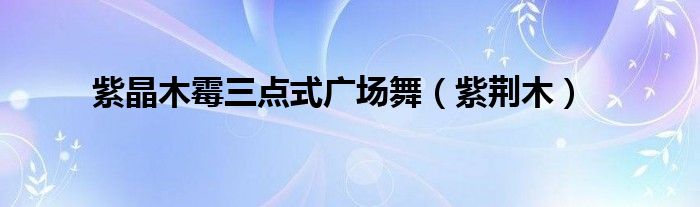 紫晶木霉三点式广场舞（紫荆木）