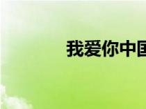 我爱你中国歌词（中国歌词）