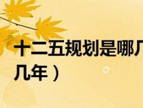 十二五规划是哪几年制定的（十二五规划是哪几年）
