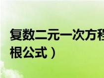复数二元一次方程求根公式（二元一次方程求根公式）