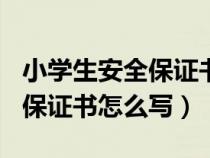 小学生安全保证书怎么写100字（小学生安全保证书怎么写）