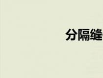 分隔缝作用（分隔缝）