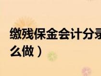 缴残保金会计分录（交纳残保金的会计分录怎么做）