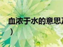 血浓于水的意思及近义词?（血浓于水的意思）
