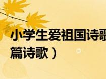 小学生爱祖国诗歌朗诵大全（小学生爱祖国短篇诗歌）