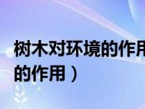 树木对环境的作用有哪些幼儿园（树木对环境的作用）