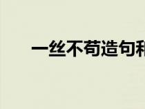 一丝不苟造句和意思（一丝不苟造句）