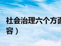 社会治理六个方面内容（社会治安综合治理内容）