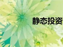 静态投资包括（静态投资）