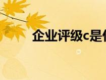 企业评级c是什么意思（企业评级）