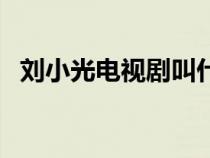 刘小光电视剧叫什么名字（刘小光电视剧）