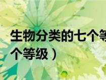 生物分类的七个等级怎么分的（生物分类的七个等级）