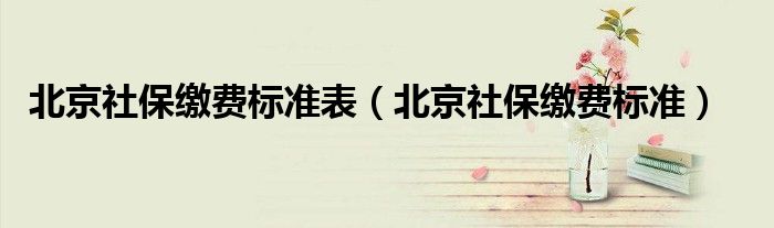 北京社保缴费标准表（北京社保缴费标准）