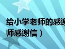 给小学老师的感谢信开头怎么写（写给小学教师感谢信）