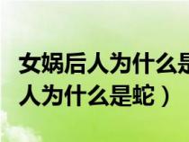 女娲后人为什么是蛇身是什么电视剧（女娲后人为什么是蛇）