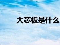 大芯板是什么木材（大芯板是什么）
