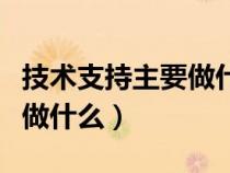 技术支持主要做什么工作内容（技术支持主要做什么）