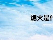 熄火是什么意思（熄火）