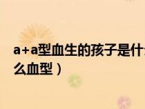 a+a型血生的孩子是什么血型（a型血和a型血生的孩子是什么血型）