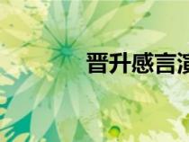 晋升感言演讲稿（晋升感言）