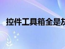 控件工具箱全是灰色怎么办（控件工具箱）
