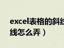 excel表格的斜线怎么弄的（excel表格的斜线怎么弄）
