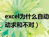 excel为什么自动求和数不对（为什么excel自动求和不对）