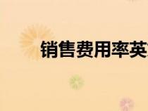 销售费用率英文缩写（销售费用率）