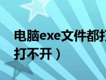 电脑exe文件都打不开了（电脑exe文件全部打不开）