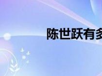 陈世跃有多少笔画（陈世跃）
