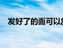 发好了的面可以放冰箱里面吗?（发好了）