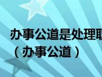 办事公道是处理职业内外关系的重要行为准则（办事公道）