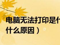 电脑无法打印是什么原因呢（电脑无法打印是什么原因）