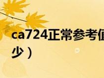 ca724正常参考值是多少（ca724正常值是多少）