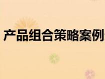 产品组合策略案例分析（产品组合策略案例）