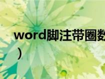 word脚注带圈数字（word脚注11以上带圈）