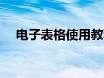 电子表格使用教程（电子表格使用技巧）
