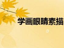 学画眼睛素描（画眼睛素描的诀窍）