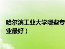 哈尔滨工业大学哪些专业排名靠前（哈尔滨工业大学哪个专业最好）