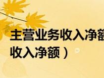 主营业务收入净额和主营业务利润（主营业务收入净额）