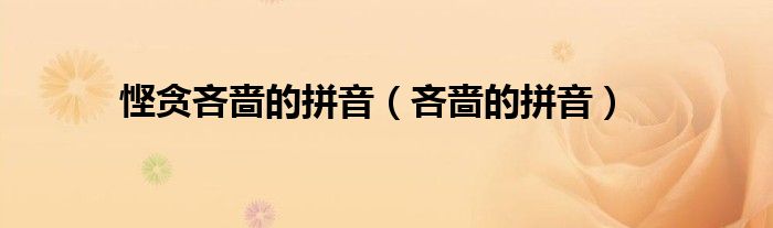 悭贪吝啬的拼音（吝啬的拼音）