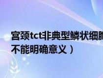 宫颈tct非典型鳞状细胞不能明确意义（tct非典型鳞状细胞不能明确意义）