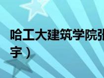 哈工大建筑学院张宇老师（哈工大建筑学院张宇）