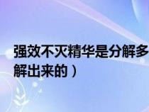 强效不灭精华是分解多少级装备（强效不灭精华是在哪里分解出来的）