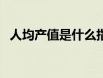 人均产值是什么指标（人均产值计算公式）
